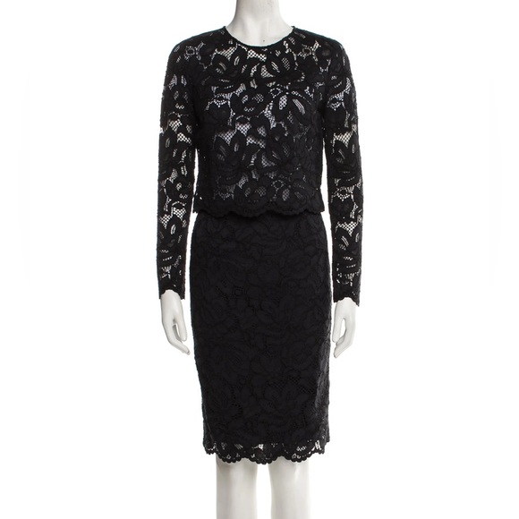 Sandro two piece lace long sleeve top and skirt - size 1 - Picture 1 of 16